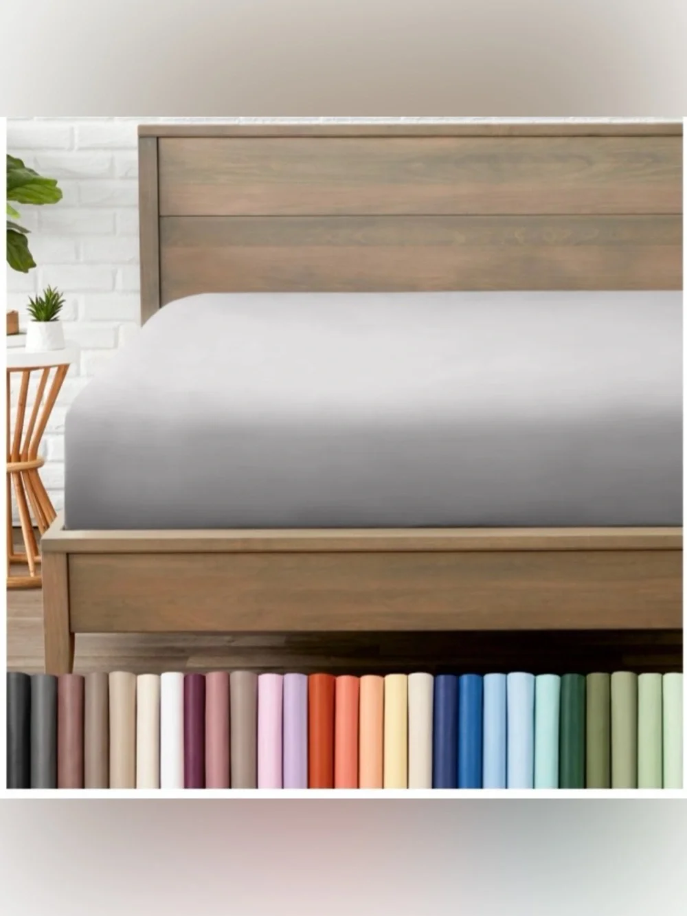 FULL SIZE Fitted Sheet 1800 Ultra-Soft LIGHT GRAY